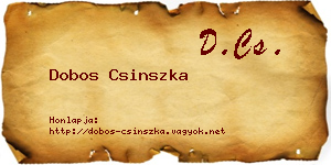 Dobos Csinszka névjegykártya